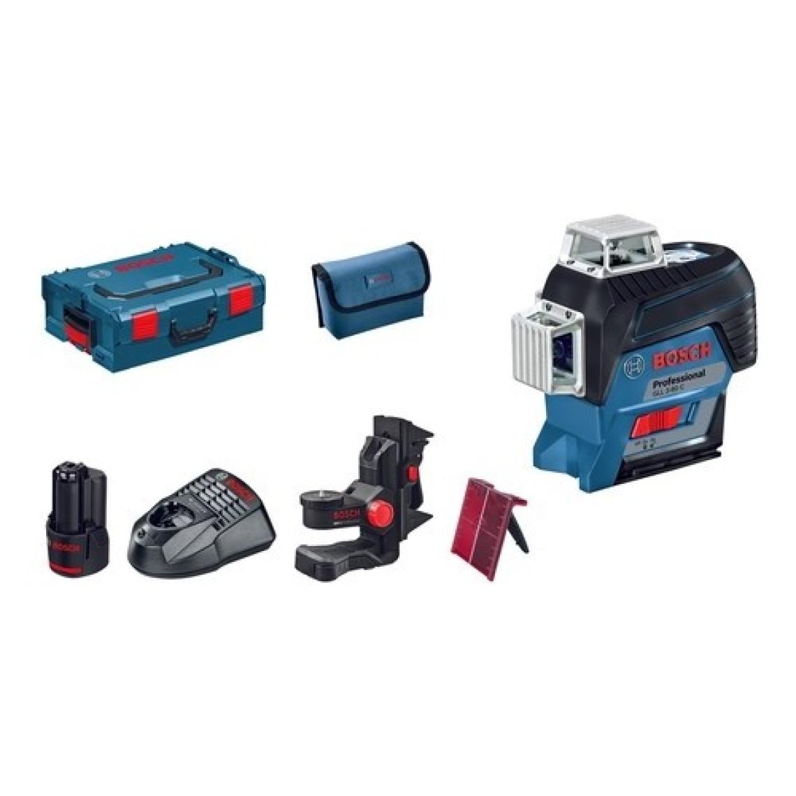 Bosch GLL 3-80 C + BM1 + 12 V Akü Çizgili Hizalama Lazeri