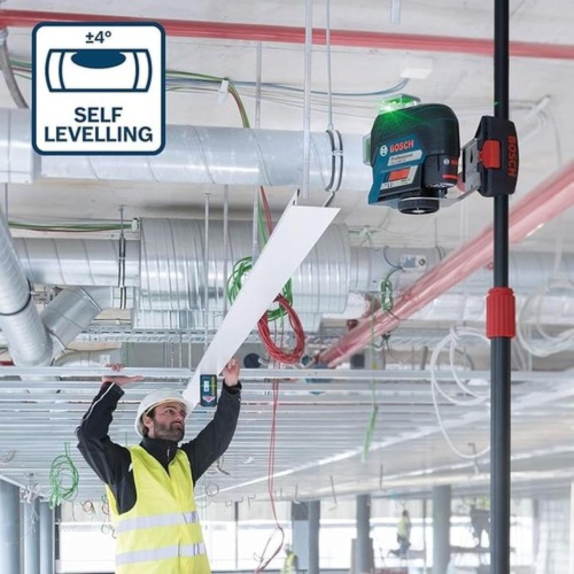 Bosch GLL 3-80 C + BM1 + 12 V Akü Çizgili Hizalama Lazeri