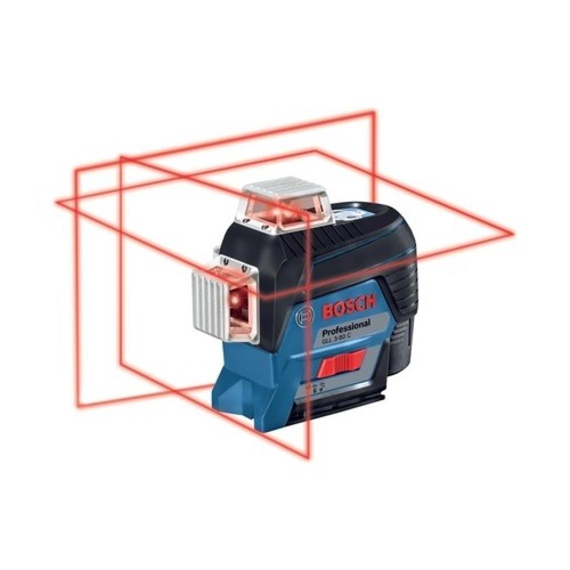 Bosch GLL 3-80 C + BM1 + 12 V Akü Çizgili Hizalama Lazeri