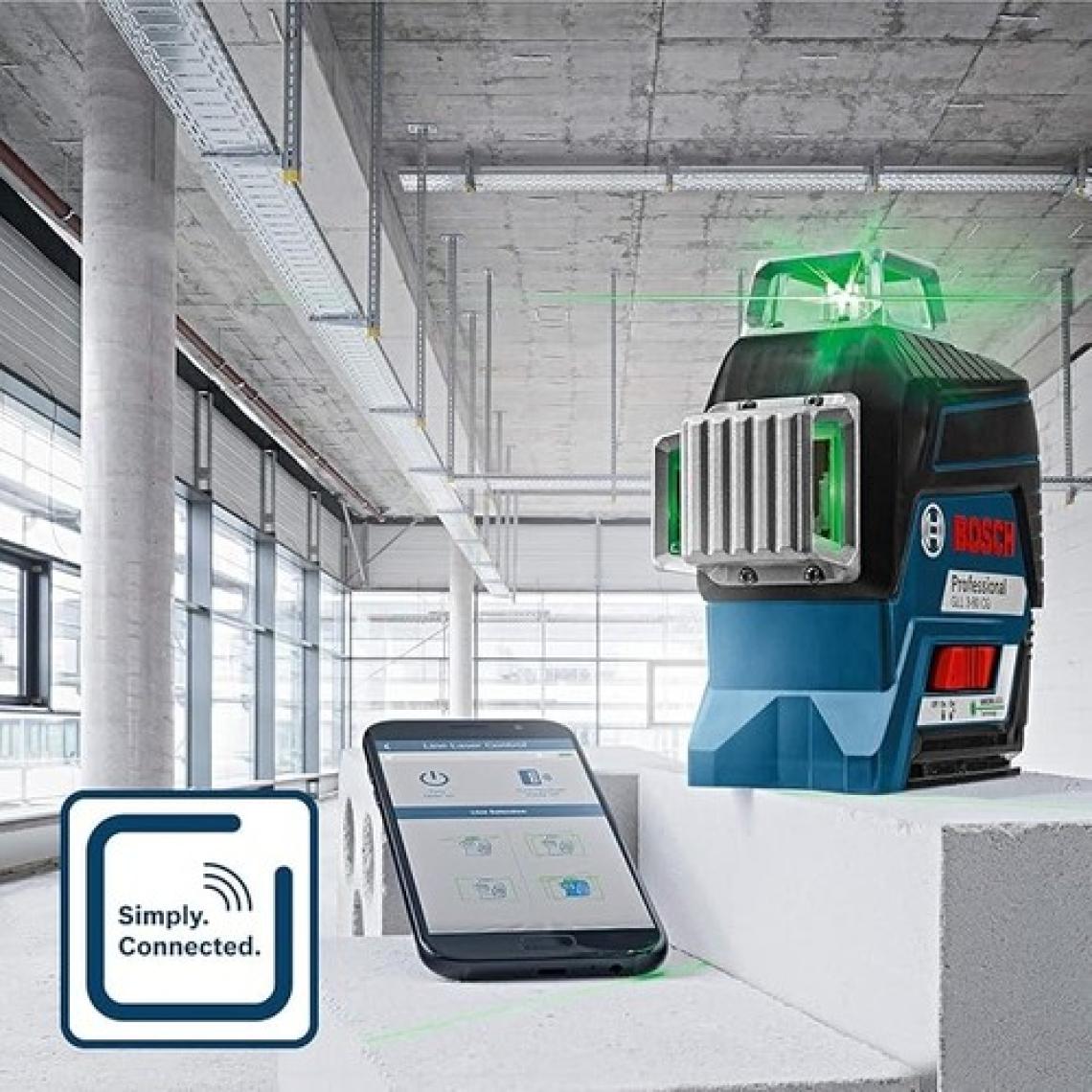 Bosch GLL 3-80 C + BM1 + 12 V Akü Çizgili Hizalama Lazeri