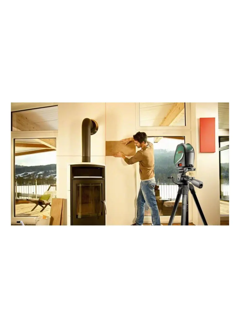 Bosch UniversalLevel 3 Çapraz Çizgili Hizalama Lazeri + 1,5 metre Tripod