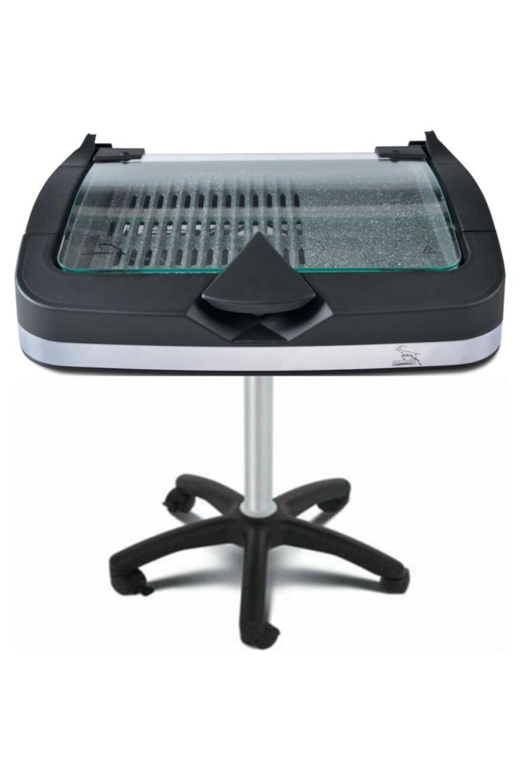 Gazzella BRB 3000 Barbecue 2400 W Granit Cam Kapaklı Sehpalı Izgara