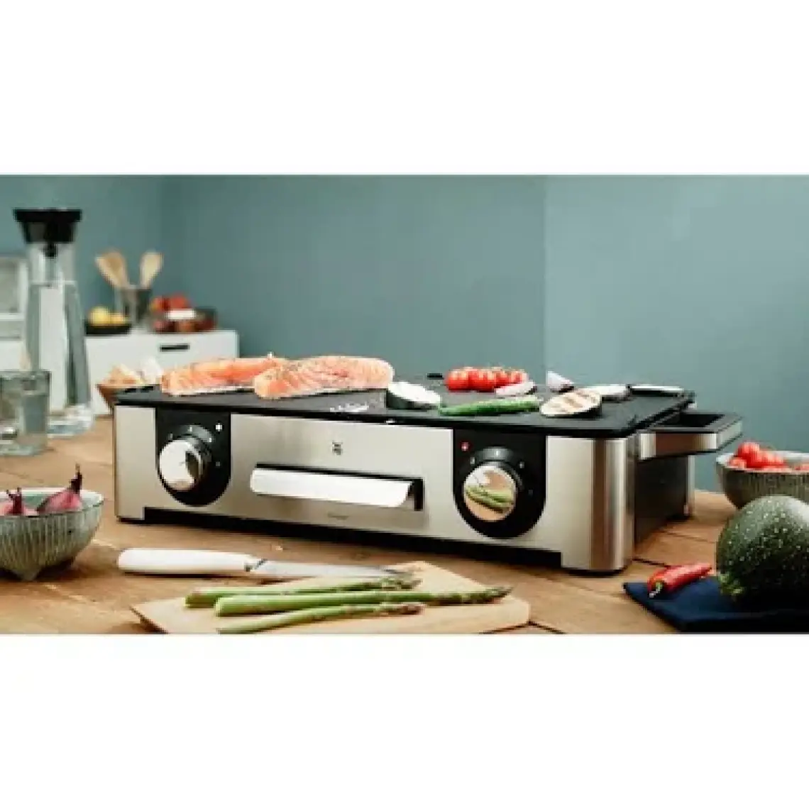 WMF Lono Master Grill Çelik 2 Bölmeli Elektrikli Izgara 2400 W