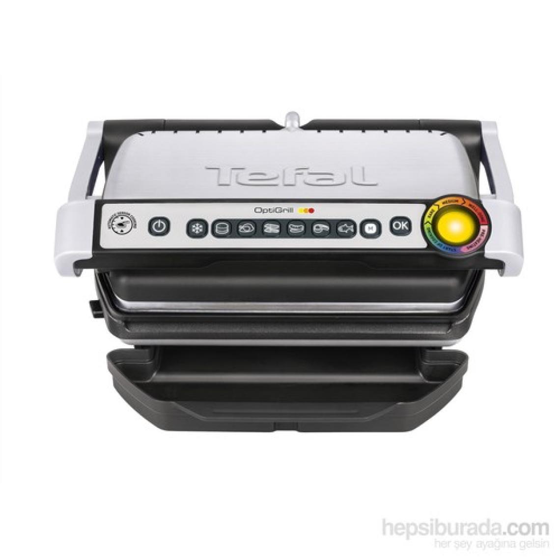 Tefal OptiGrill+ 4 Porsiyon Kapasiteli 2000 Watt 6 Programlı Barbekü Izgara ve Tost Makinesi - Inox