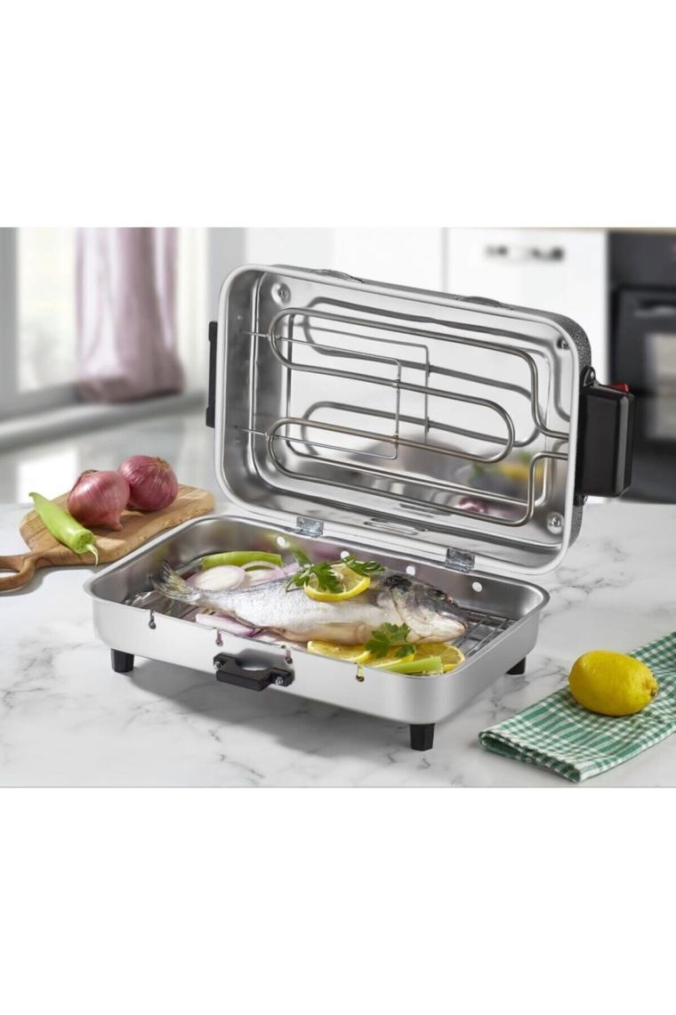 Mega Boy Elektrikli Izgara Mangal Barbekü 38*24 Cm - 1100 W Tnrız1702
