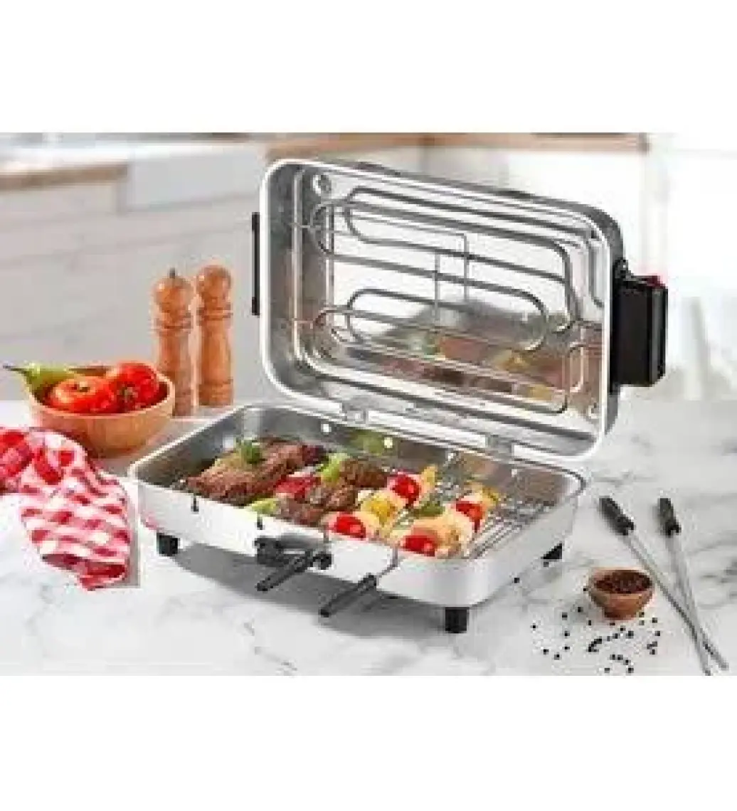 Taner Mega Boy Elektrikli Izgara Mangal Barbekü 40X11X25CM