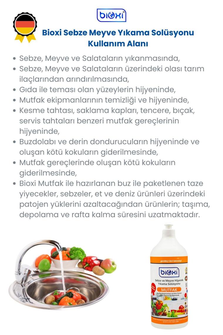 Sebze Meyve Yıkama Solüsyonu 1 lt