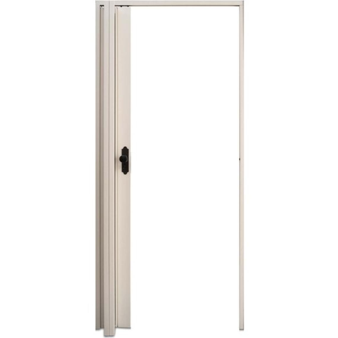 Faran Dekorasyon 130 x 215 Beyaz Renk Camlı Pvc Akordiyon Kapı - Frnakmodel-1-93
