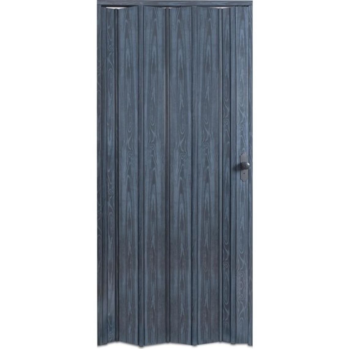 Faran Dekorasyon 87 x  230 Antrasit Renk Camsız Pvc Akordiyon Katlanır Kapı - Frnakmodel-112