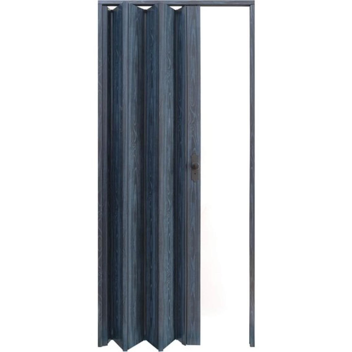 Faran Dekorasyon 87 x  230 Antrasit Renk Camsız Pvc Akordiyon Katlanır Kapı - Frnakmodel-112