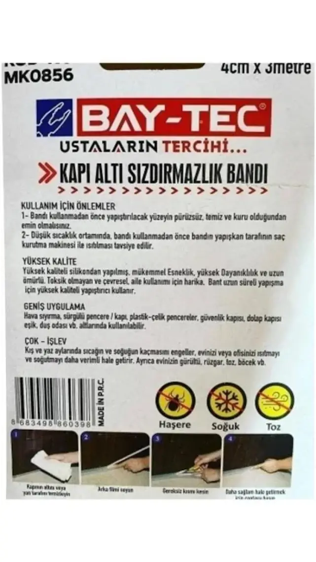 Kapı Altı Sızdırmazlık Bandı 40 mm x 3mt MK0856
