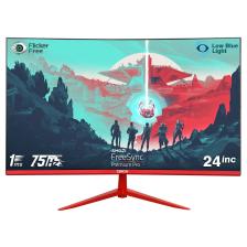 ZM-575 24" 75Hz 1MS Csot VA Full HD Çerçevesiz Curved Gaming Oyuncu Monitörü