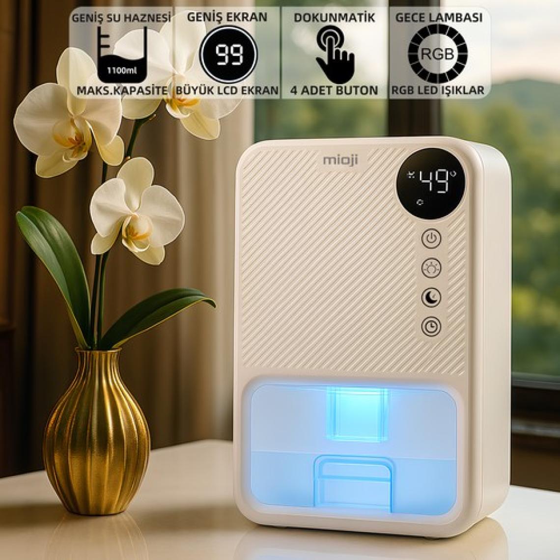 Mioji Mio 30NEC 1100ml Hava İyileştirici ve Ev Tipi Nem Alma Cihazı - Beyaz