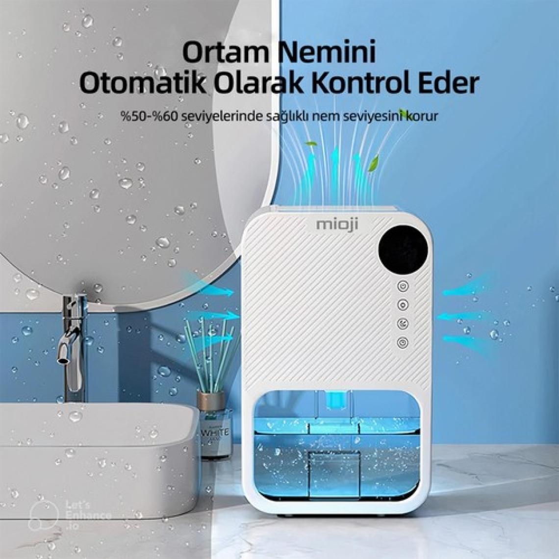 Mioji Mio 30NEC 1100ml Hava İyileştirici ve Ev Tipi Nem Alma Cihazı - Beyaz