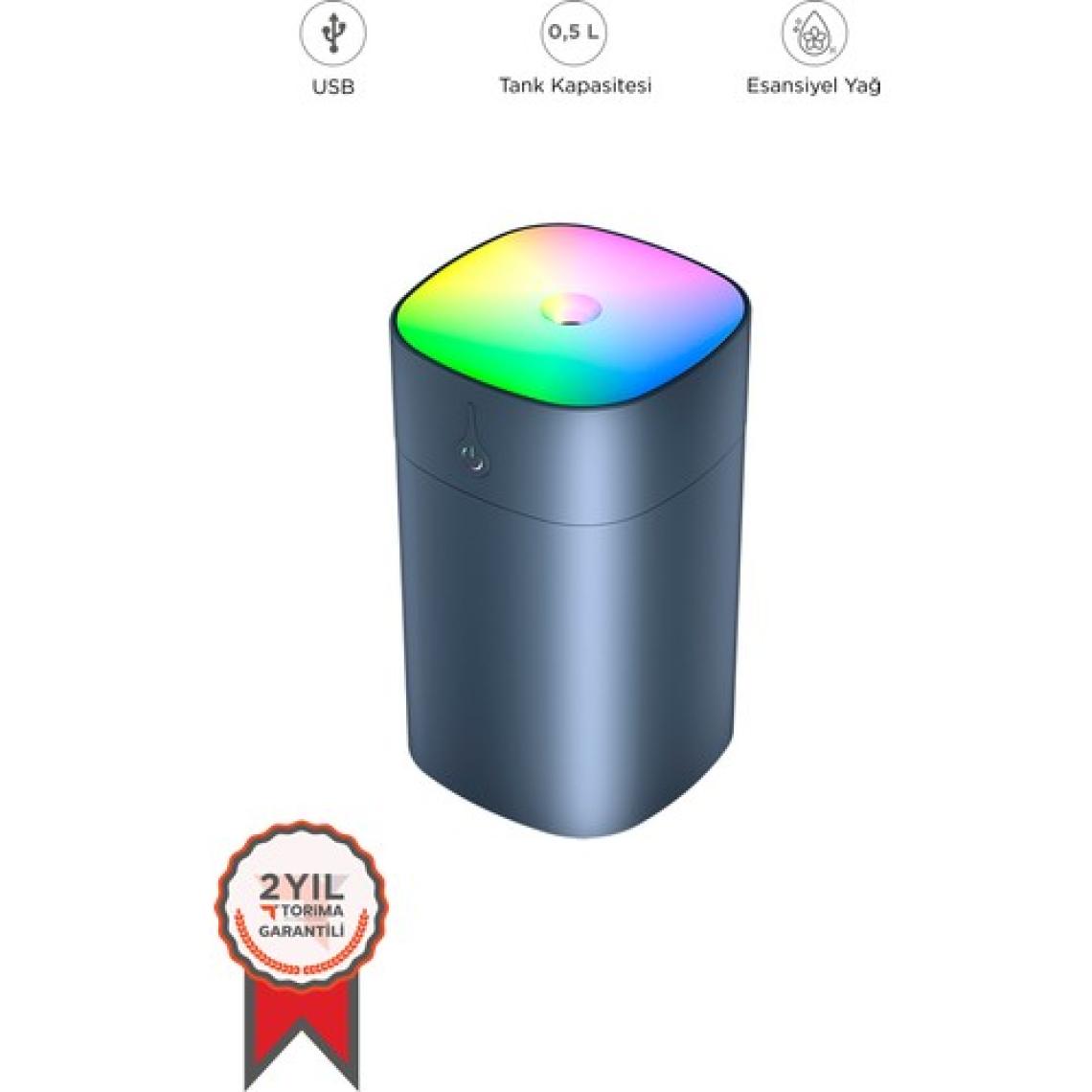 Torima H4 Siyah Humidifier Aroma Terapili Hava Nemlendirici