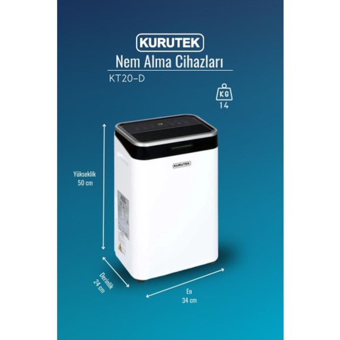 Kurutek KT20D Ev Tipi Nem Alma & Hava Temizleme Cihazı