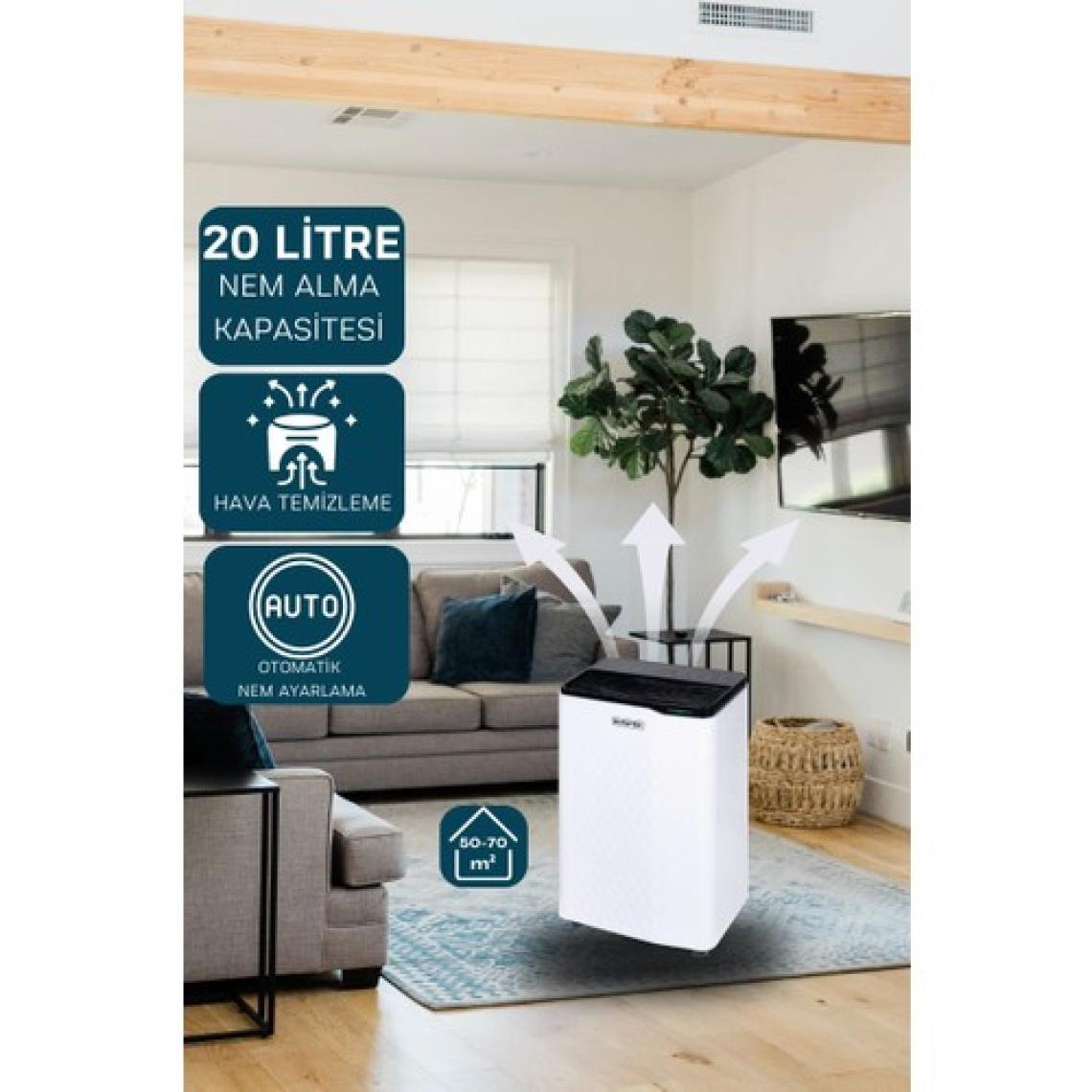 Kurutek KT20F Ev Tipi Nem Alma & Hava Temizleme Cihazı