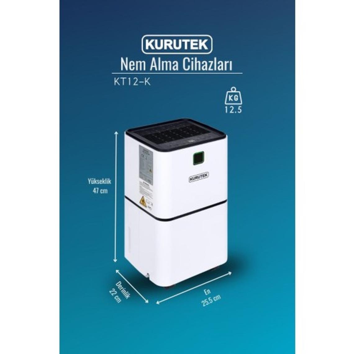 Kurutek KT-12K Ev Tipi Nem Alma ve Hava Temizleme Cihazı