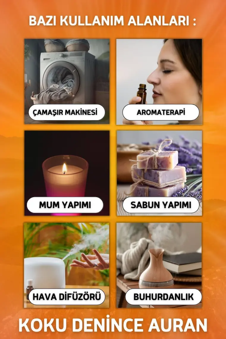 Auran Amber Saf Esansiyel Uçucu Yağ Buhurdanlık Yağı Difüzör Esansı Aromaterapi Ortam Koku Yağı 10ml