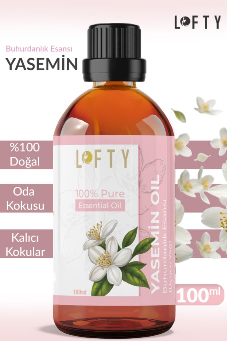 Lofty Yasemin Uçucu Yağ Buhurdanlık Esansı Oda Kokusu Uçucu Esansiyel Yağ Buhur Yağı 100ML