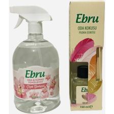 Ebru Hijyenik Oda Kumaş Kokusu Çiçek Bahçesi 1000 ml + Bambu Çubuklu Pudra Oda Kokusu 100ML