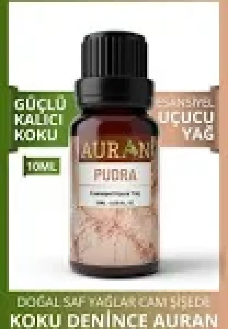 Auran Pudra Esansiyel Uçucu Koku Yağı Buhurdanlık Yağı Difüzör Esansı Hobi Esans Ortam Oda Kokusu 10ml