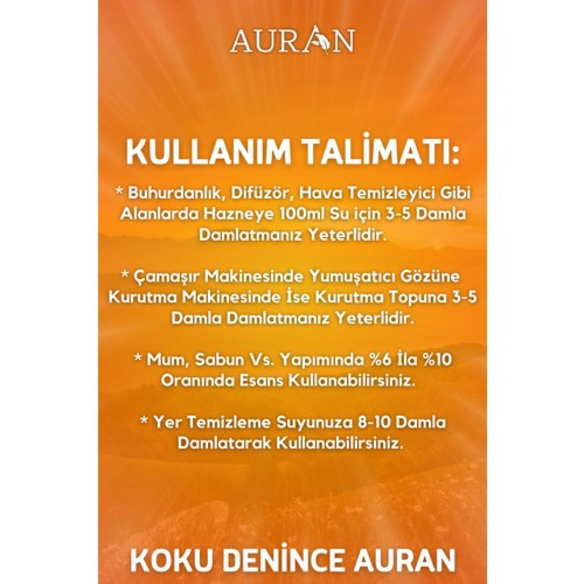 Auran Amber Saf Esansiyel Uçucu Yağ Buhurdanlık Yağı Difüzör Esansı Aromaterapi Ortam Koku Yağı 10ml