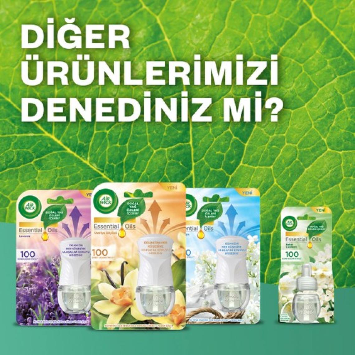 Air Wick Elektrikli Oda Kokusu Yedek Şişe Vanilya Büyüsü - Esansiyel Yağlar Içerir
