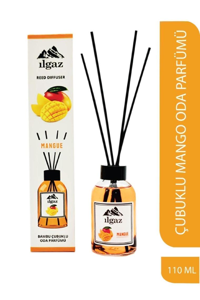 Ilgaz Reed Dıffuser 110 ml Mango Oda Kokusu Tropikal Oda Parfümü Bambu Çubuklu Oda Kokusu