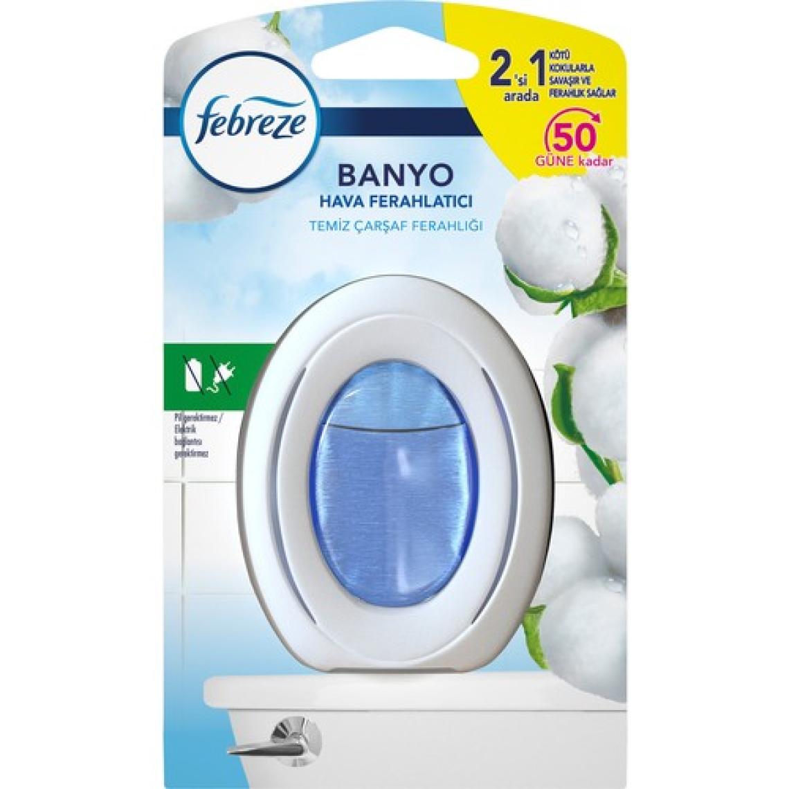 Febreze Banyo Temiz Çarşaf Ferahlığı Hava Ferahlatıcı Oda Kokusu