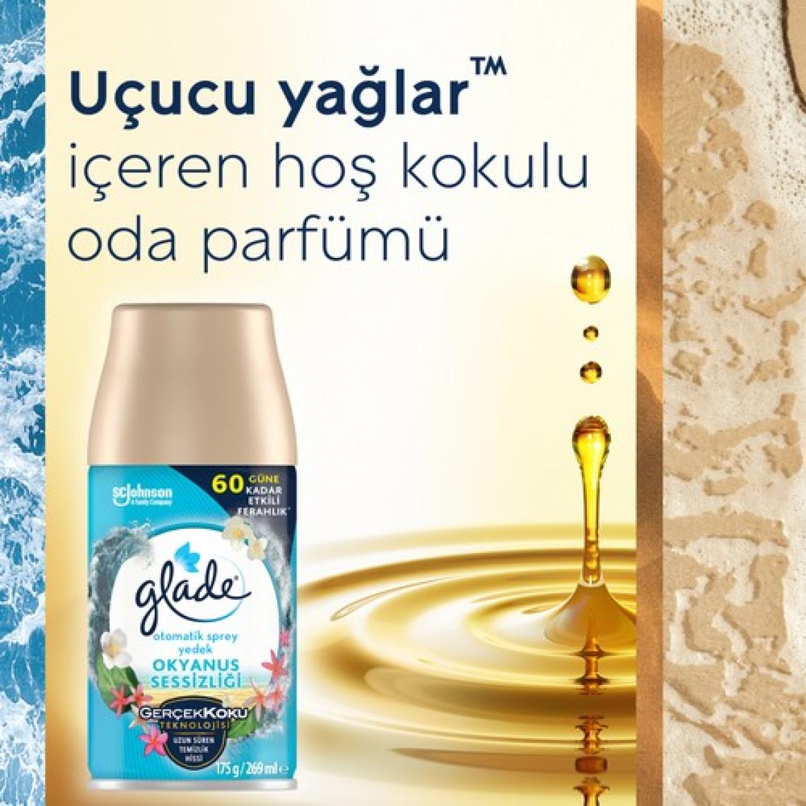 Glade Otomatik Sprey Koku Makinesi + Yedek Oda Kokusu 269 ml - Okyanus Sessizliği