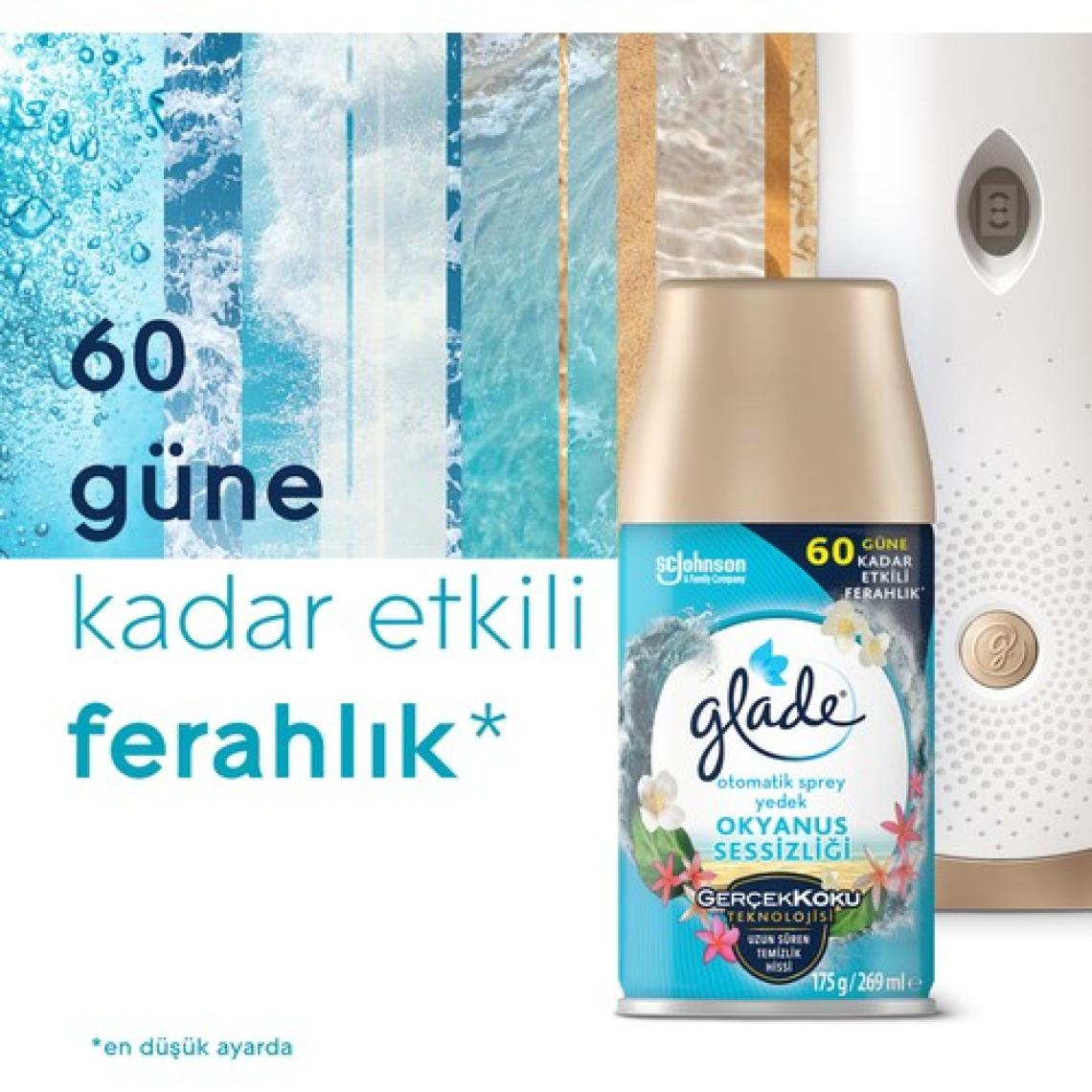 Glade Otomatik Sprey Koku Makinesi + Yedek Oda Kokusu 269 ml - Okyanus Sessizliği