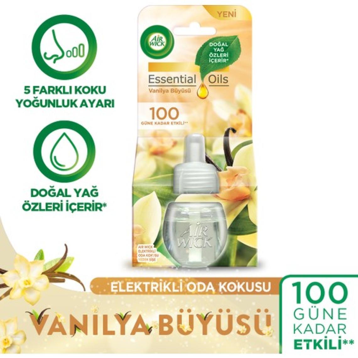 Air Wick Elektrikli Oda Kokusu Yedek Şişe Vanilya Büyüsü - Esansiyel Yağlar Içerir