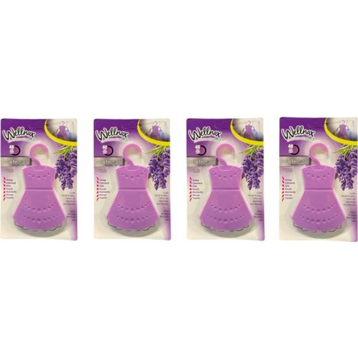 Wellnax Breeze Refresh Dolap ve Gardırop Ferahlatıcı Lavanta Tazeliği-Elbise Dolabı Kokusu-Dolap ve Çekmece Koku Kesesi X4