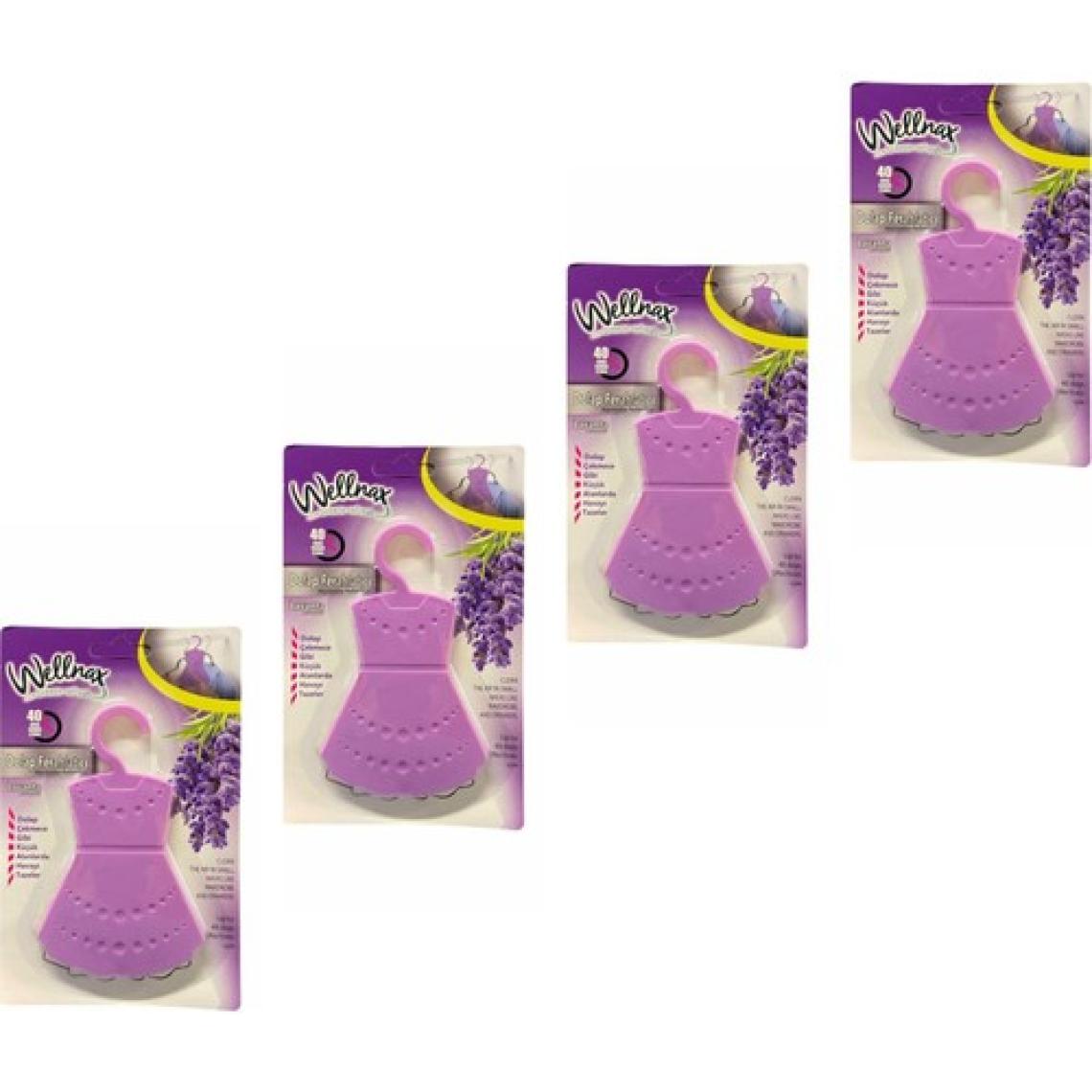 Wellnax Breeze Refresh Dolap ve Gardırop Ferahlatıcı Lavanta Tazeliği-Elbise Dolabı Kokusu-Dolap ve Çekmece Koku Kesesi X4