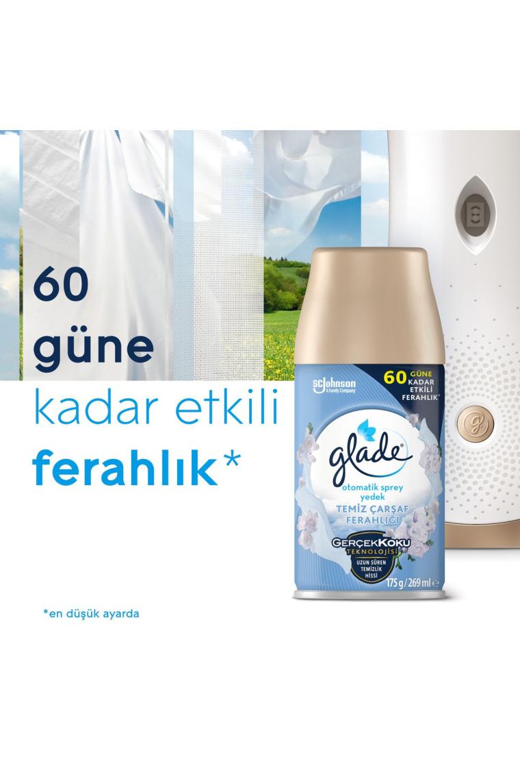 Glade Oda Kokusu Otomatik Sprey Yedek Temiz Çarşaf Ferahlığı 269 Ml