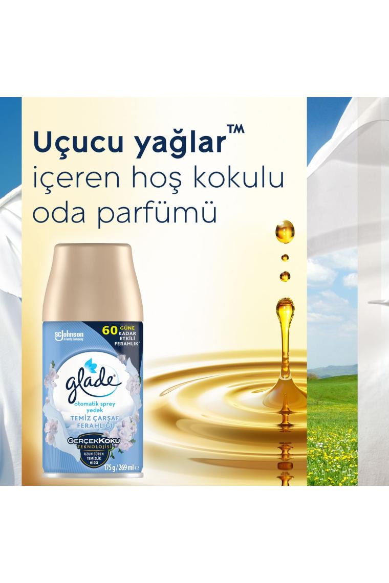 Glade Oda Kokusu Otomatik Sprey Yedek Temiz Çarşaf Ferahlığı 269 Ml