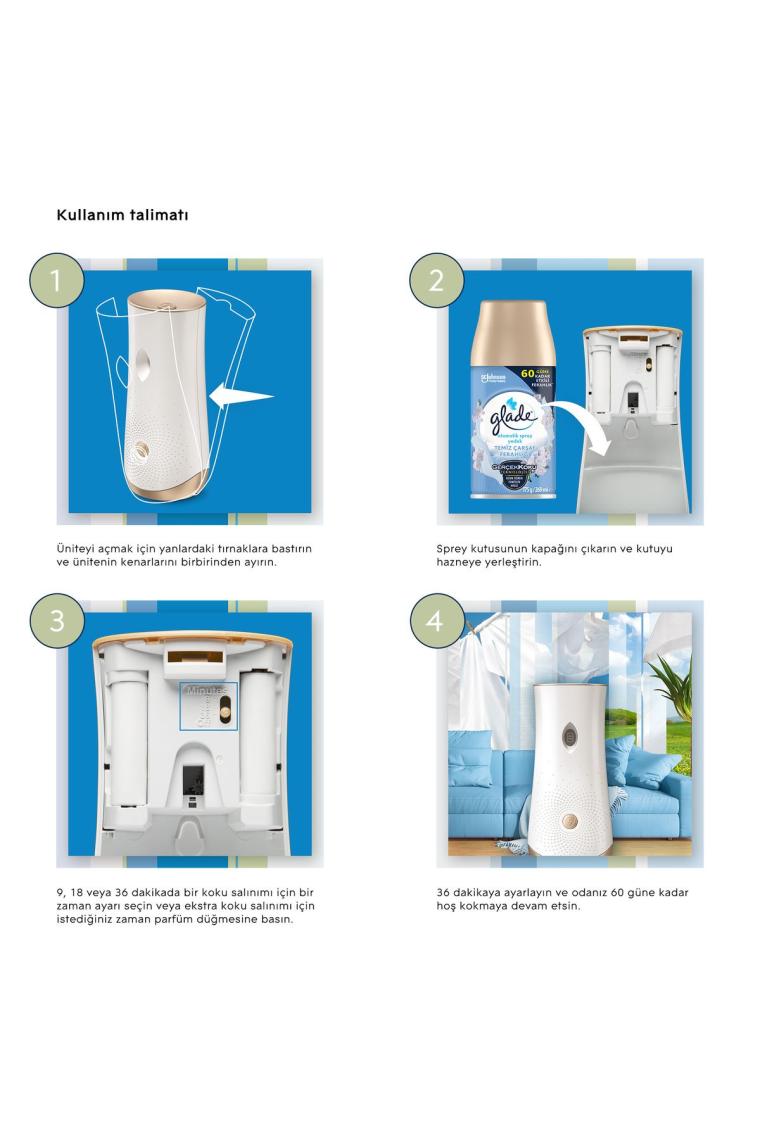 Glade Oda Kokusu Otomatik Sprey Yedek Temiz Çarşaf Ferahlığı 269 Ml