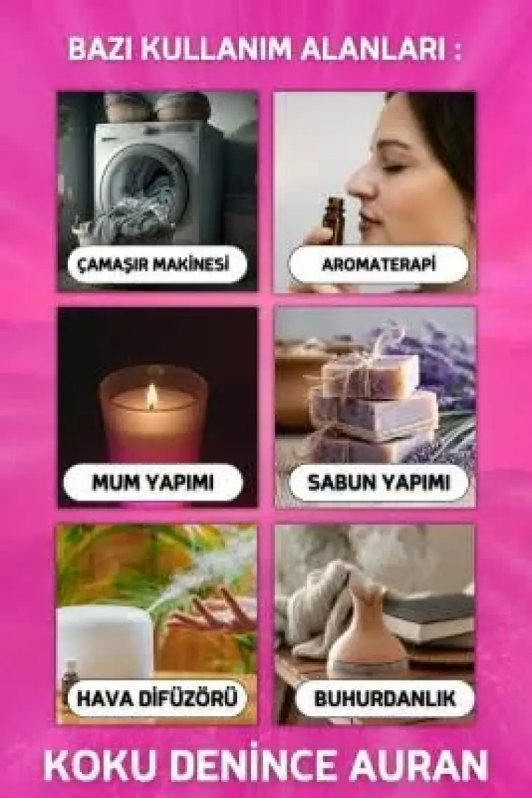 Auran Lotus Esansiyel Uçucu Koku Yağı Buhurdanlık Yağı Difüzör Esansı Hobi Esans Ortam Oda Kokusu 10ml