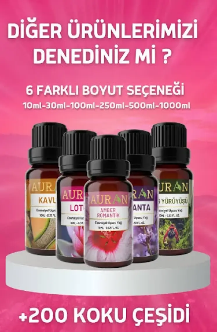 Auran Lotus Esansiyel Uçucu Koku Yağı Buhurdanlık Yağı Difüzör Esansı Hobi Esans Ortam Oda Kokusu 10ml