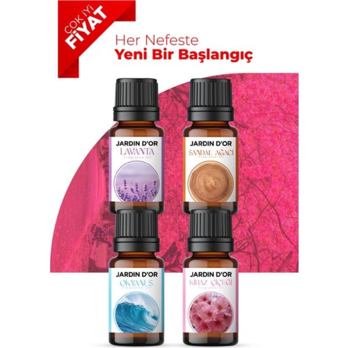 Jardin D'or 4'lü Set Esansiyel Uçucu Difüzörü Kokusu Esans 4x