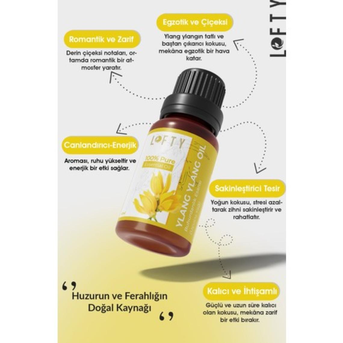 Lofty Ylang Ylang Uçucu Yağ Buhurdanlık Esansı Oda Kokusu 10ML