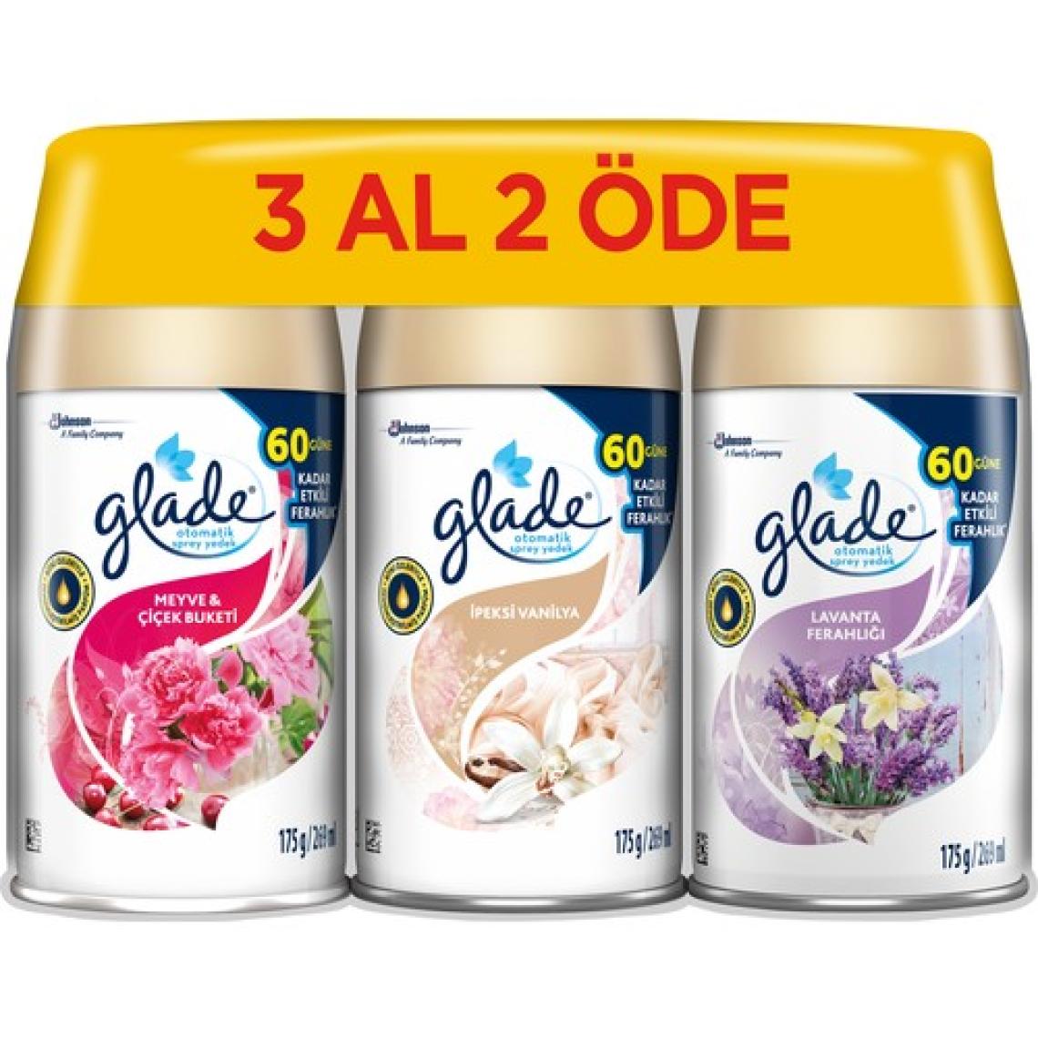 Glade Otomatik Sprey Yedeği 3 Al 2 Öde Bahar Kokuları