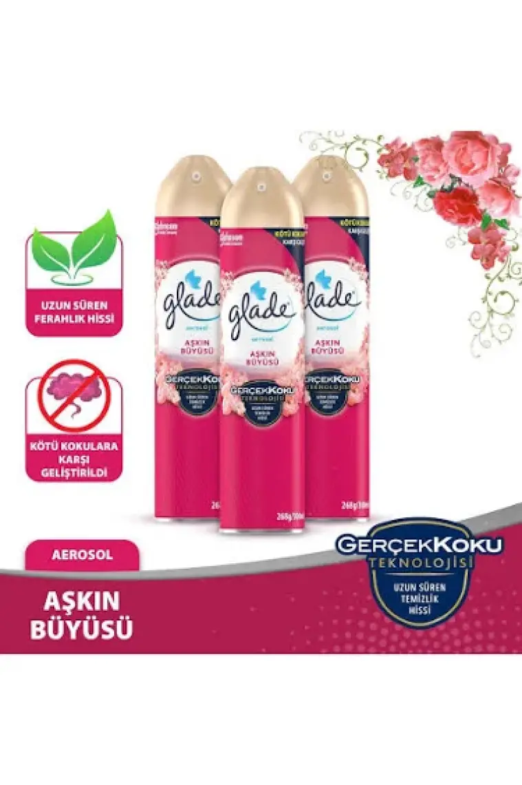 Glade Aerosol Oda Kokusu  Aşkın Büyüsü 300  ml 2'li