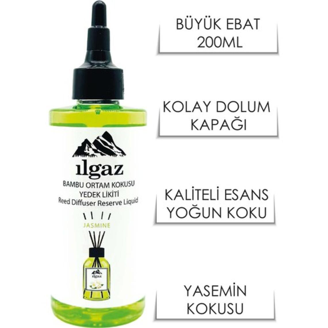 Ilgaz Yasemin Bambu Yedek Likit Bambu Oda Kokusu Yedek Şişe Jasmine Çubuklu Oda Kokusu 250 ml