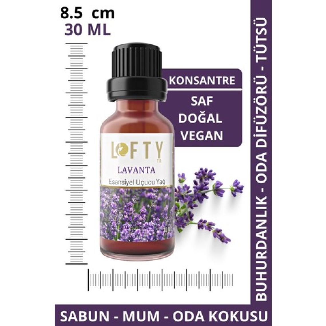 Lofty Hanımeli, Lavanta, Beyaz Sabun  Uçucu Yağ  Buhurdanlık Esansı Oda Kokusu Buhur Yağı 30ML