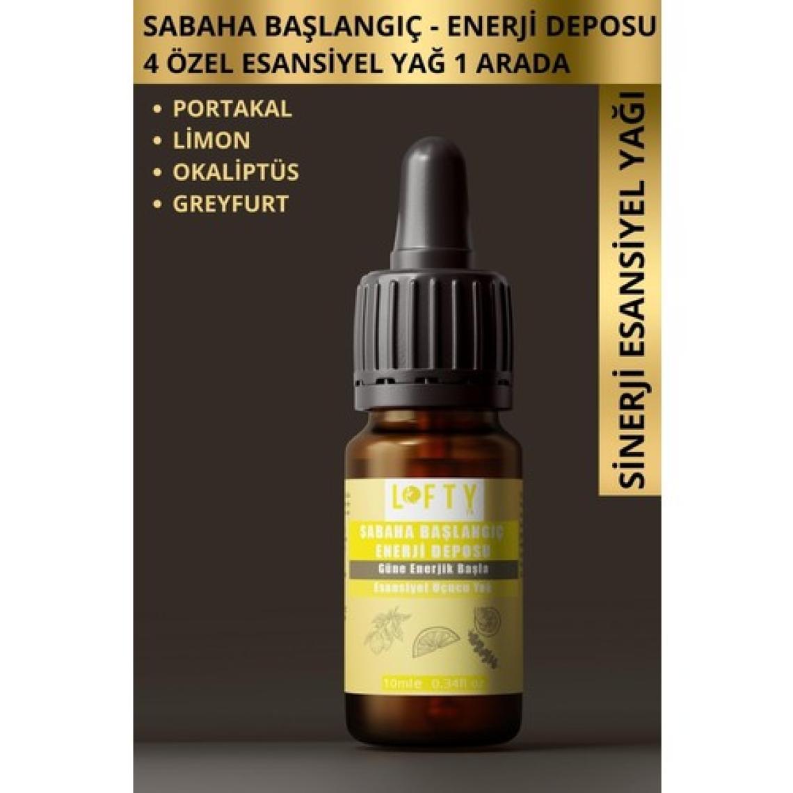 Lofty Sabaha Başlangıç - Enerjik Sinerji Karışım Esansiyel Uçucu Yağ Buhurdanlık Yağı Aromaterapi Difüzör