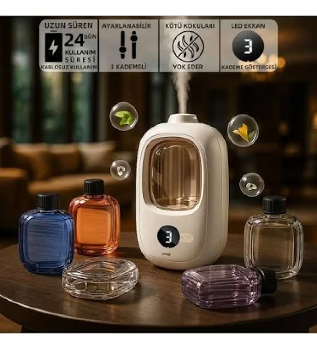 Mioji Mio Smell 2x Yeni Nesil Şarjlı Otomatik Oda Kokusu Makinesi (1 Adet Lavanta Kokusu ile Birlikte)