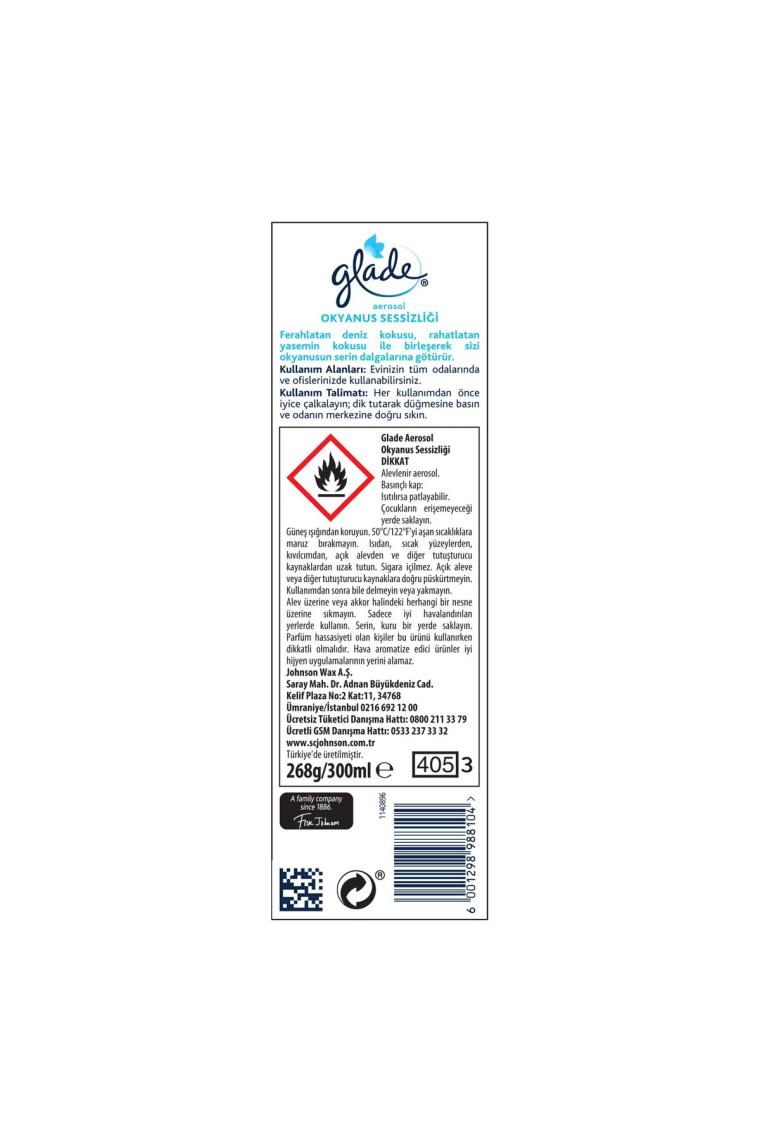 Glade Aerosol Okyanus Sessizliği 300 ml Oda Kokusu