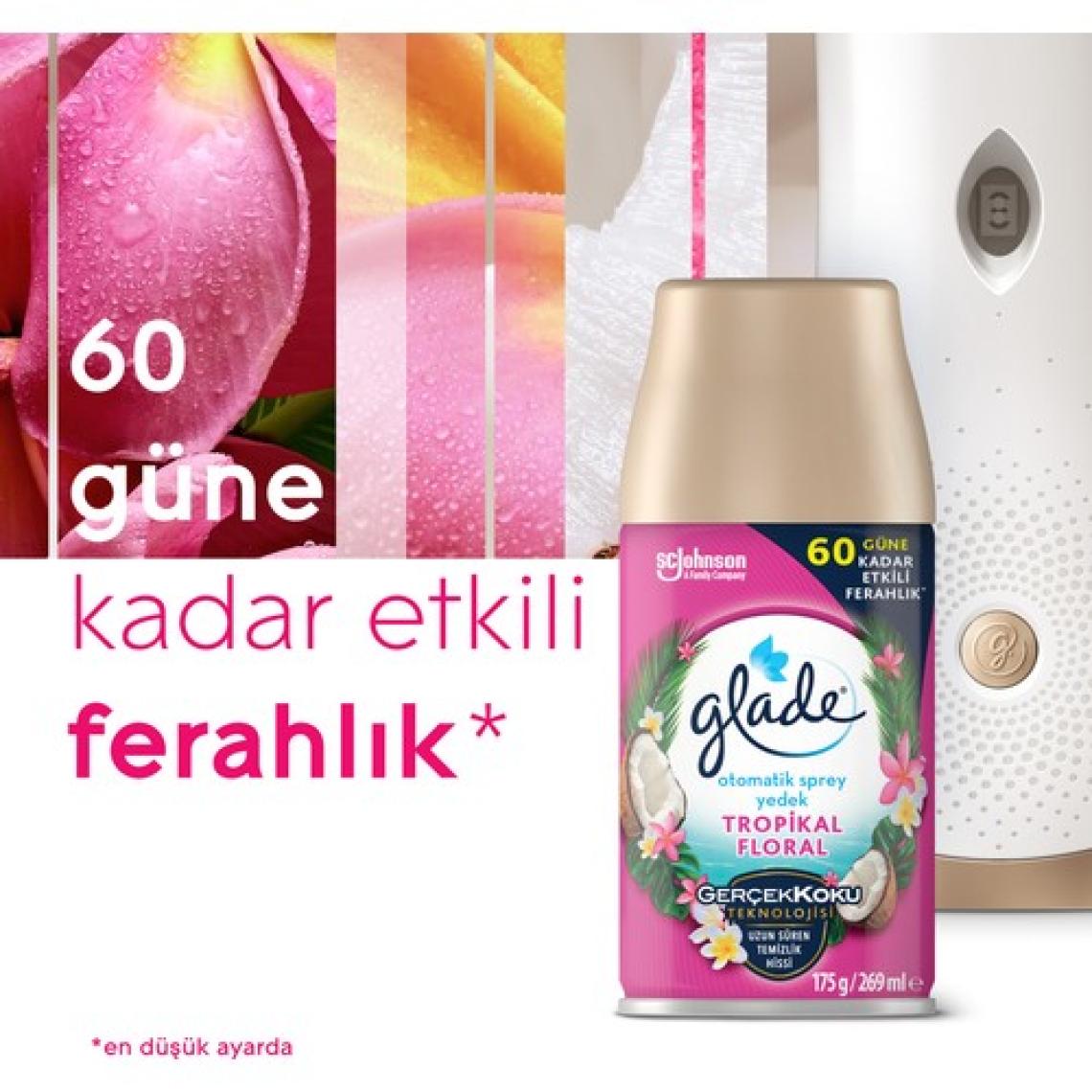 Glade Oda Kokusu Otomatik Sprey 2'li Yedek Okyanus Sessizliği ve Tropikal Floral 269mlx2